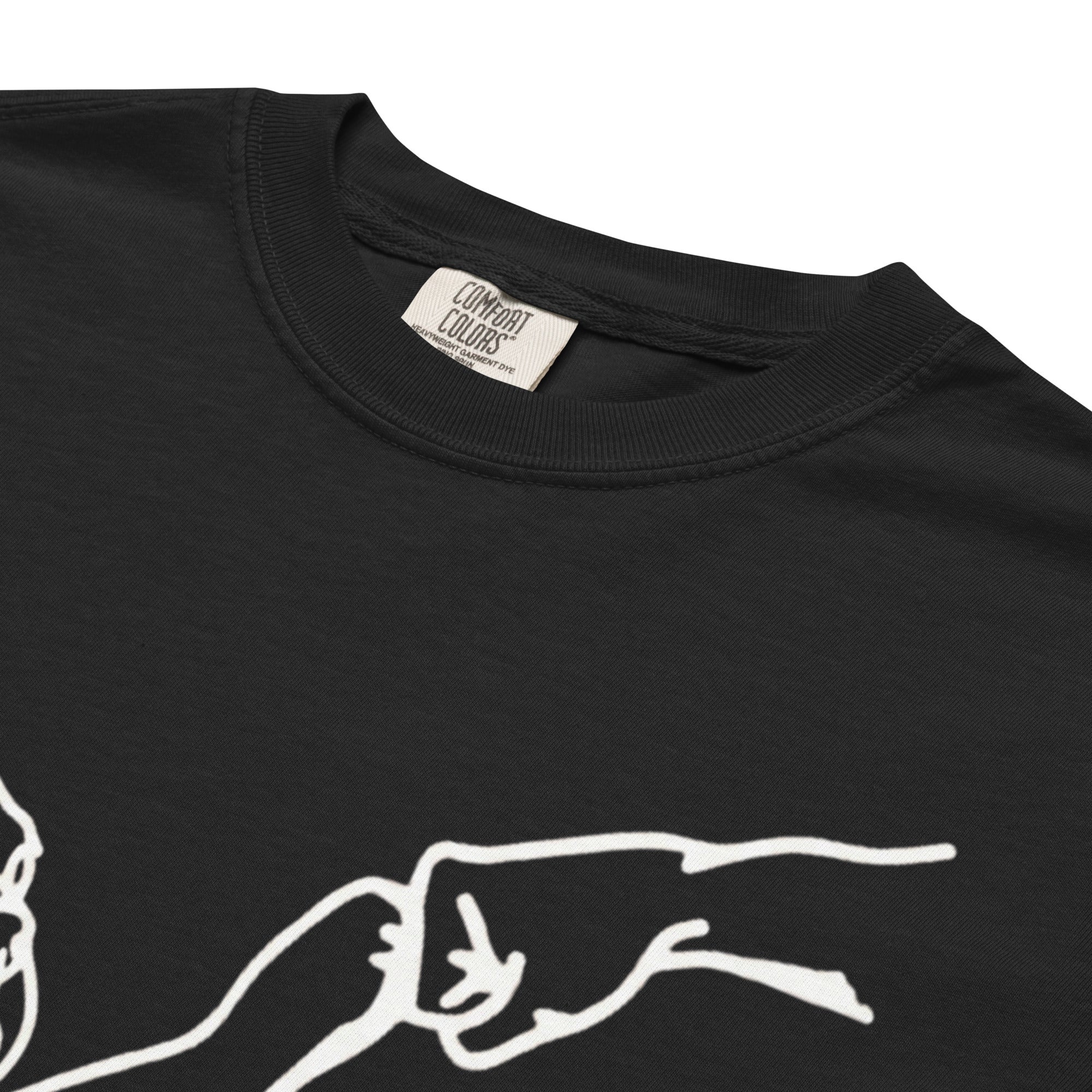 Dog Fist Bump Unisex Garment-Dyed Heavyweight T-Shirt .