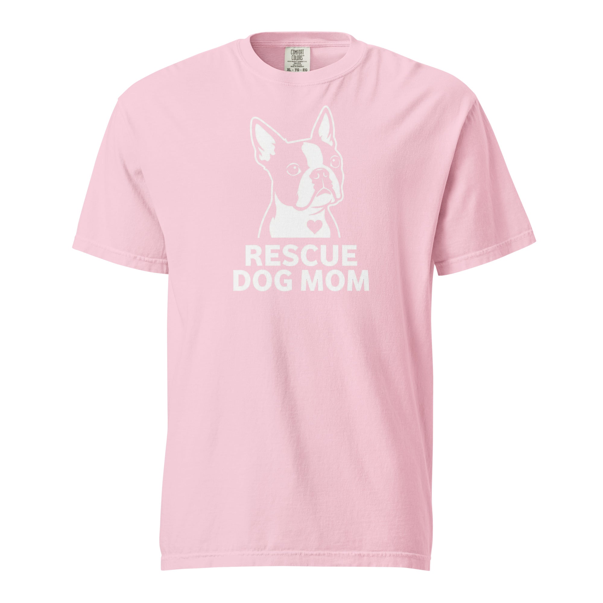 Rescue Dog Mom Garment-Dyed Heavyweight T-Shirt . Blossom
