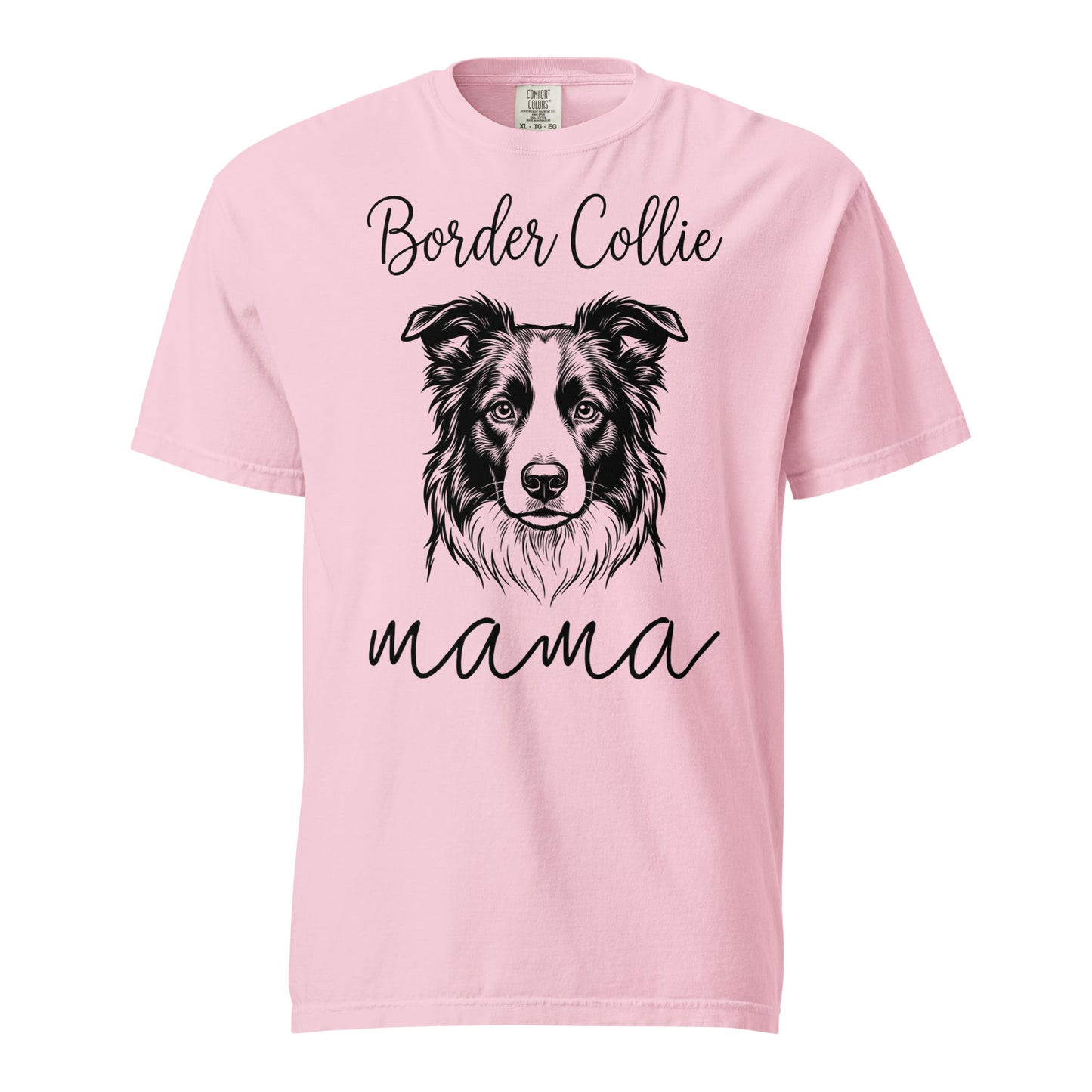 Border Collie Mama Mode Garment-dyed Heavyweight T-Shirt . Blossom