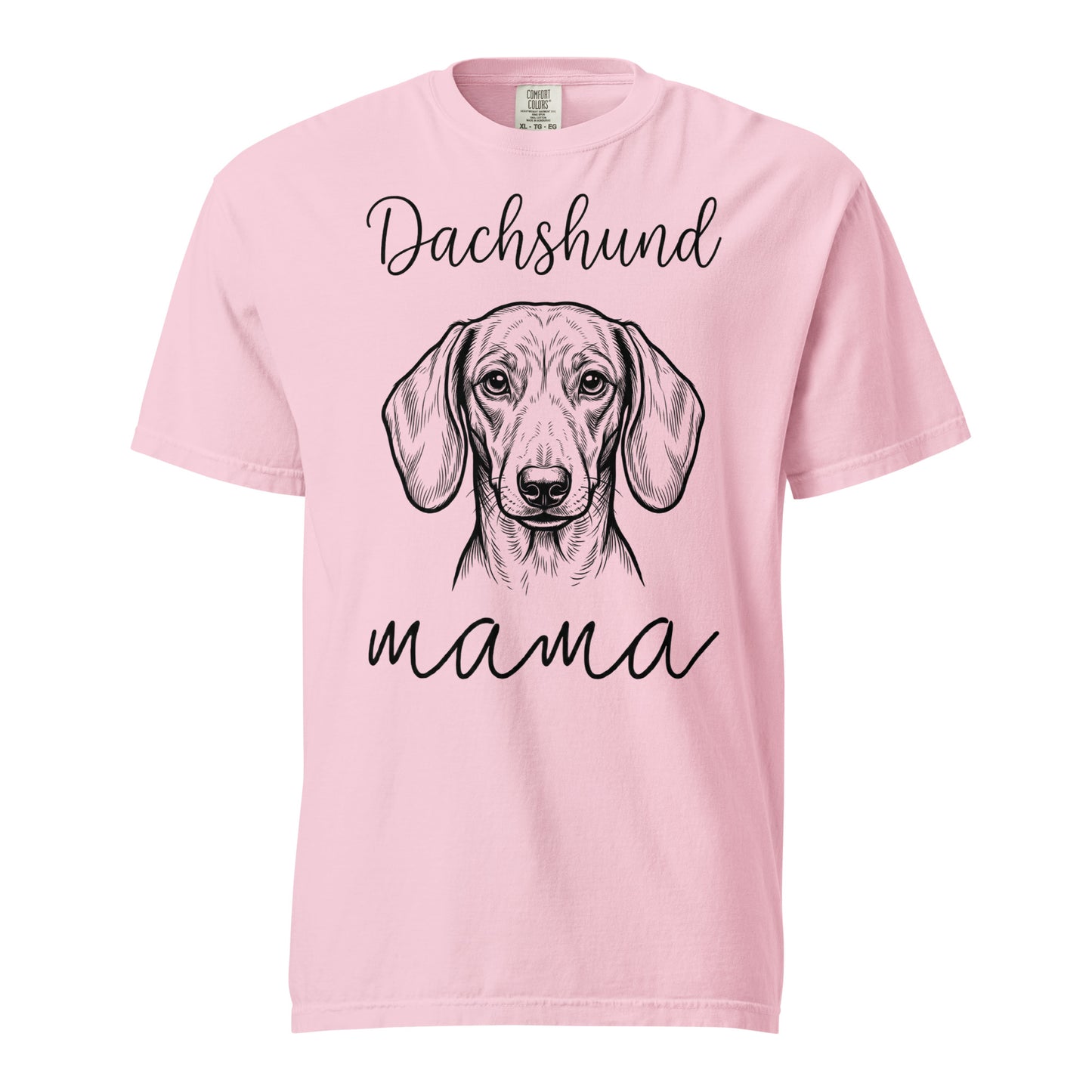 Dachshund Mama Mode Garment-dyed Heavyweight T-Shirt . Blossom