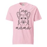 Corgi Mama Mode Garment-dyed Heavyweight T-Shirt . Blossom