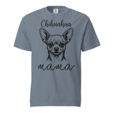 Chihuahua Mama Mode Garment-dyed Heavyweight T-Shirt . Blue Jean