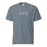 Just a Girl Who Loves Her Corgi Garment-dyed Heavyweight T-Shirt . Blue Jean