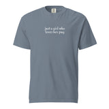 Just A Girl Who Loves Her Pug Garment-dyed Heavyweight T-Shirt . Blue Jean