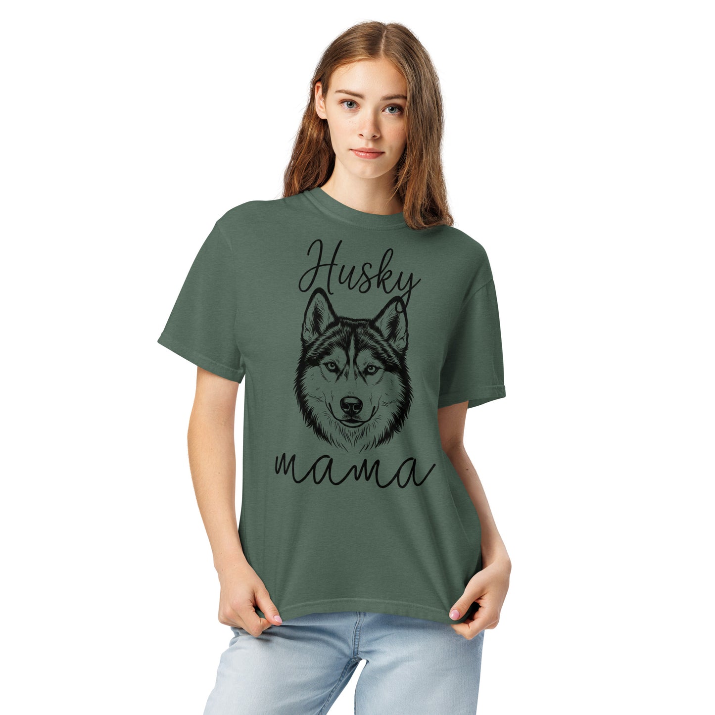 Husky Mama Mode Garment-dyed Heavyweight T-Shirt .