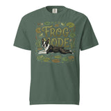 Frog Mode Boston Terrier Dog Frog Legs Unisex Garment-Dyed Heavyweight T-Shirt . Blue Spruce