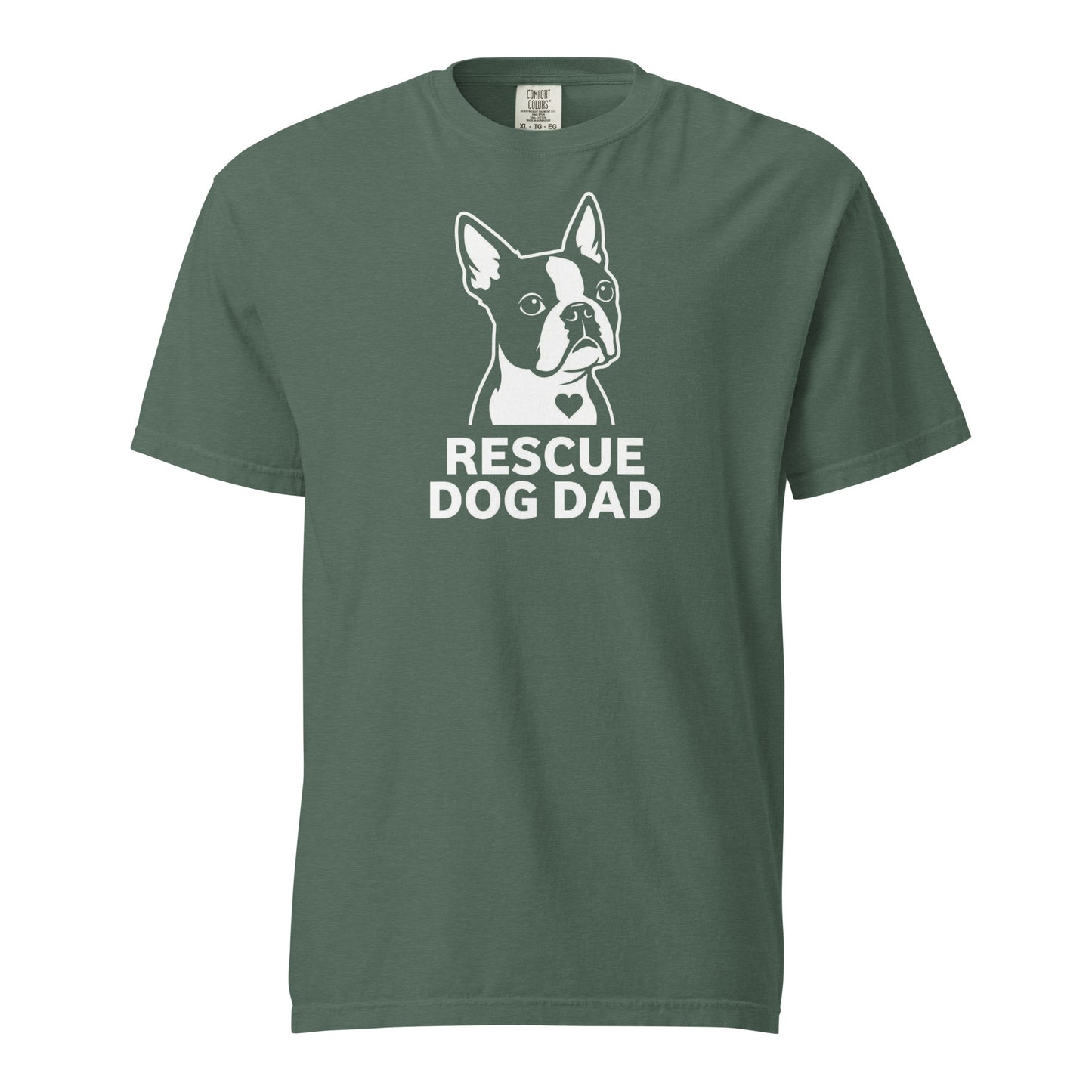 Rescue Dog Dad Garment-Dyed Heavyweight T-Shirt . Blue Spruce