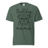 English Bulldog Mama Mode Garment-dyed Heavyweight T-Shirt . Blue Spruce