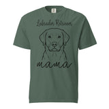 Labrador Retriever Mama Mode Garment-dyed Heavyweight T-Shirt . Blue Spruce