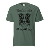 Border Collie Mama Mode Garment-dyed Heavyweight T-Shirt . Blue Spruce