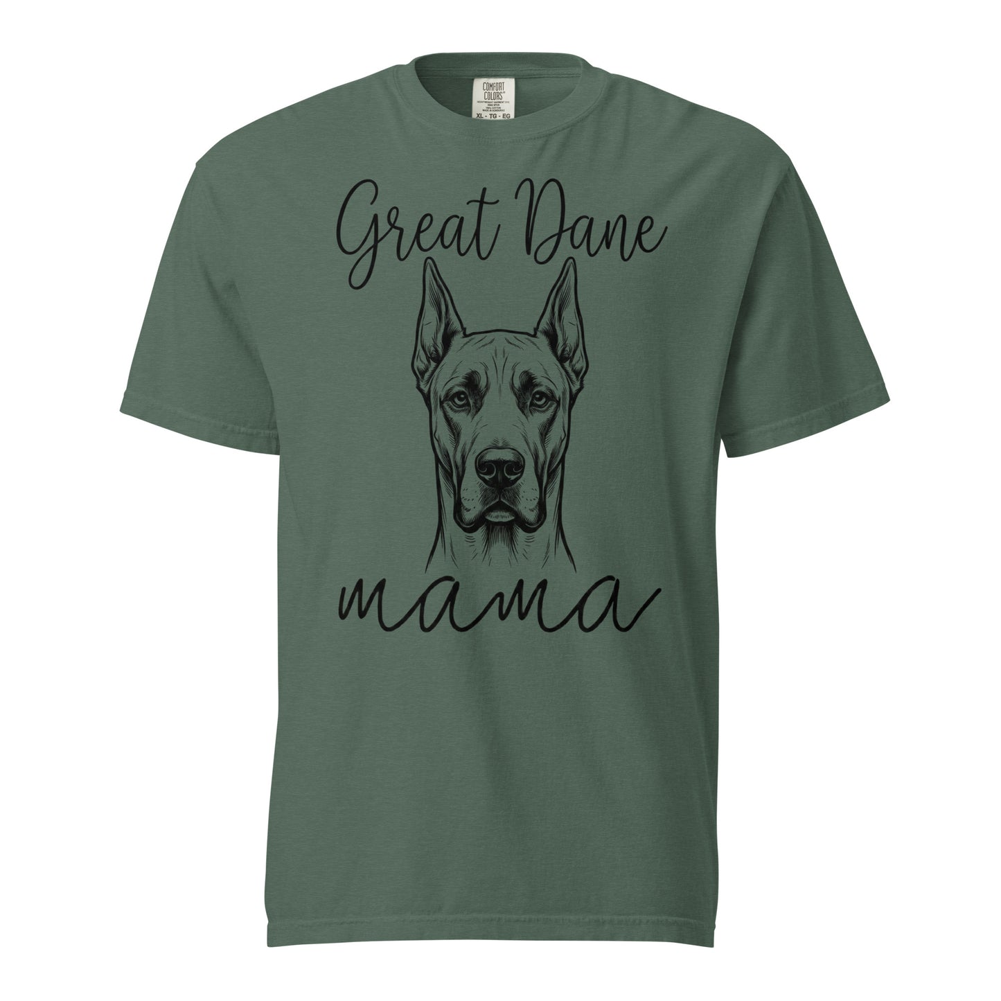 Great Dane Mama Mode Garment-dyed Heavyweight T-Shirt . Blue Spruce