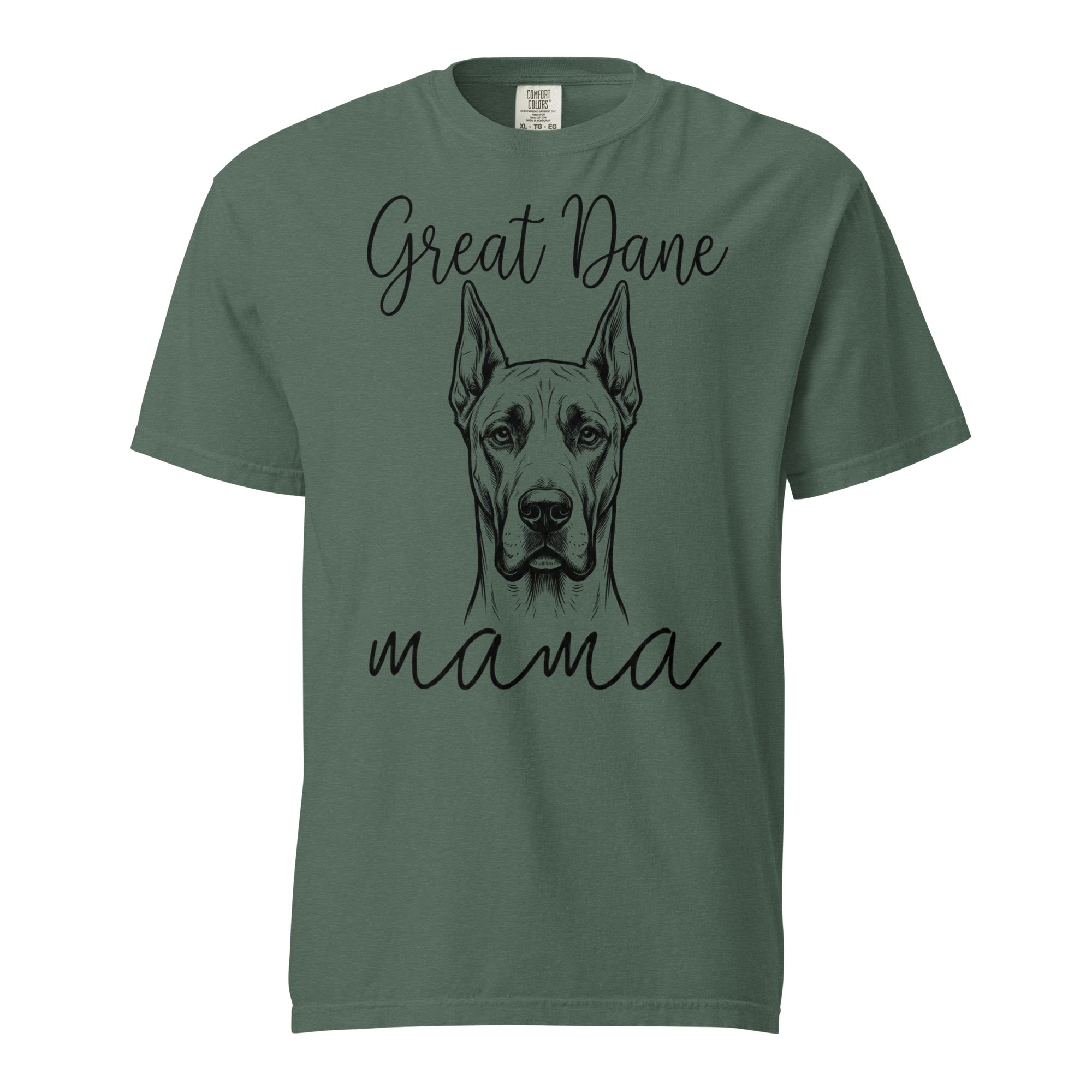 Great Dane Mama Mode Garment-dyed Heavyweight T-Shirt . Blue Spruce