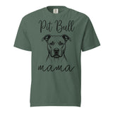 Pit Bull Mama Mode Garment-dyed Heavyweight T-Shirt . Blue Spruce