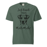 Jack Russell Terrier Mama Mode Garment-dyed Heavyweight T-Shirt . Blue Spruce