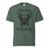 Chihuahua Mama Mode Garment-dyed Heavyweight T-Shirt . Blue Spruce