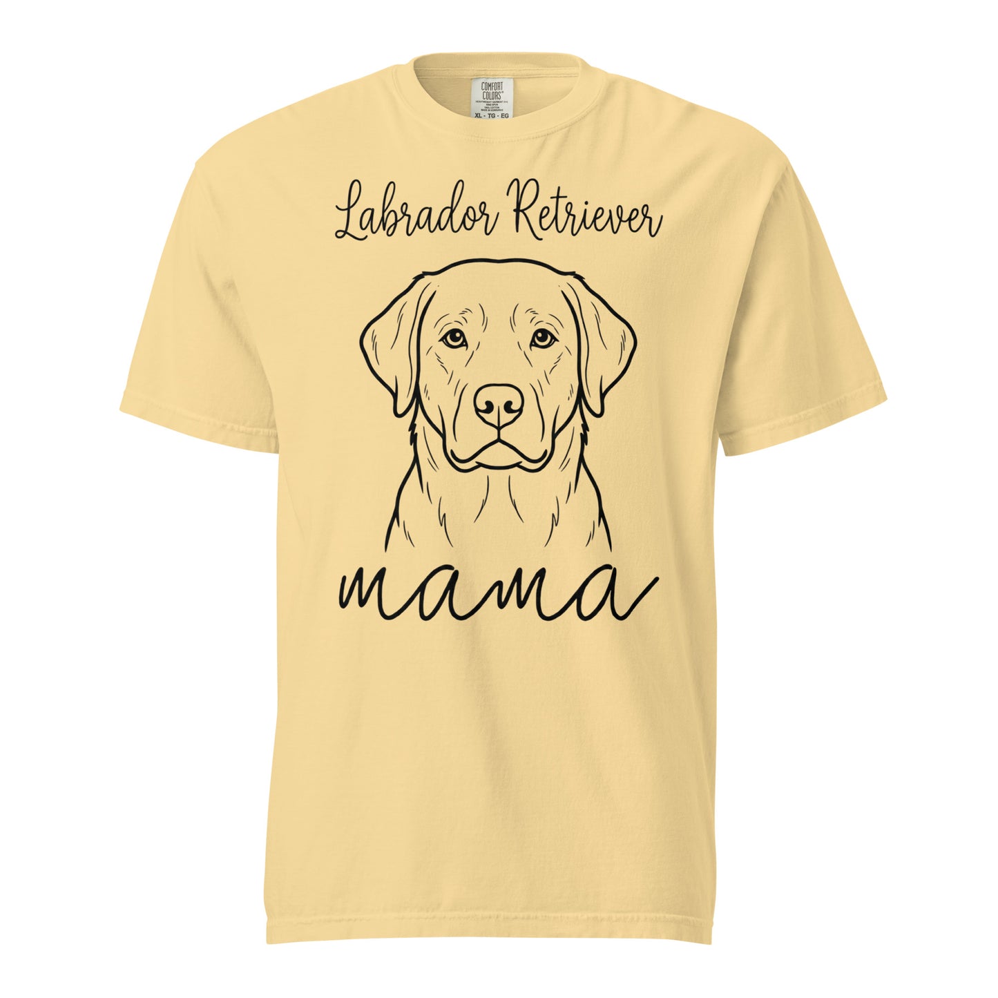 Labrador Retriever Mama Mode Garment-dyed Heavyweight T-Shirt . Butter