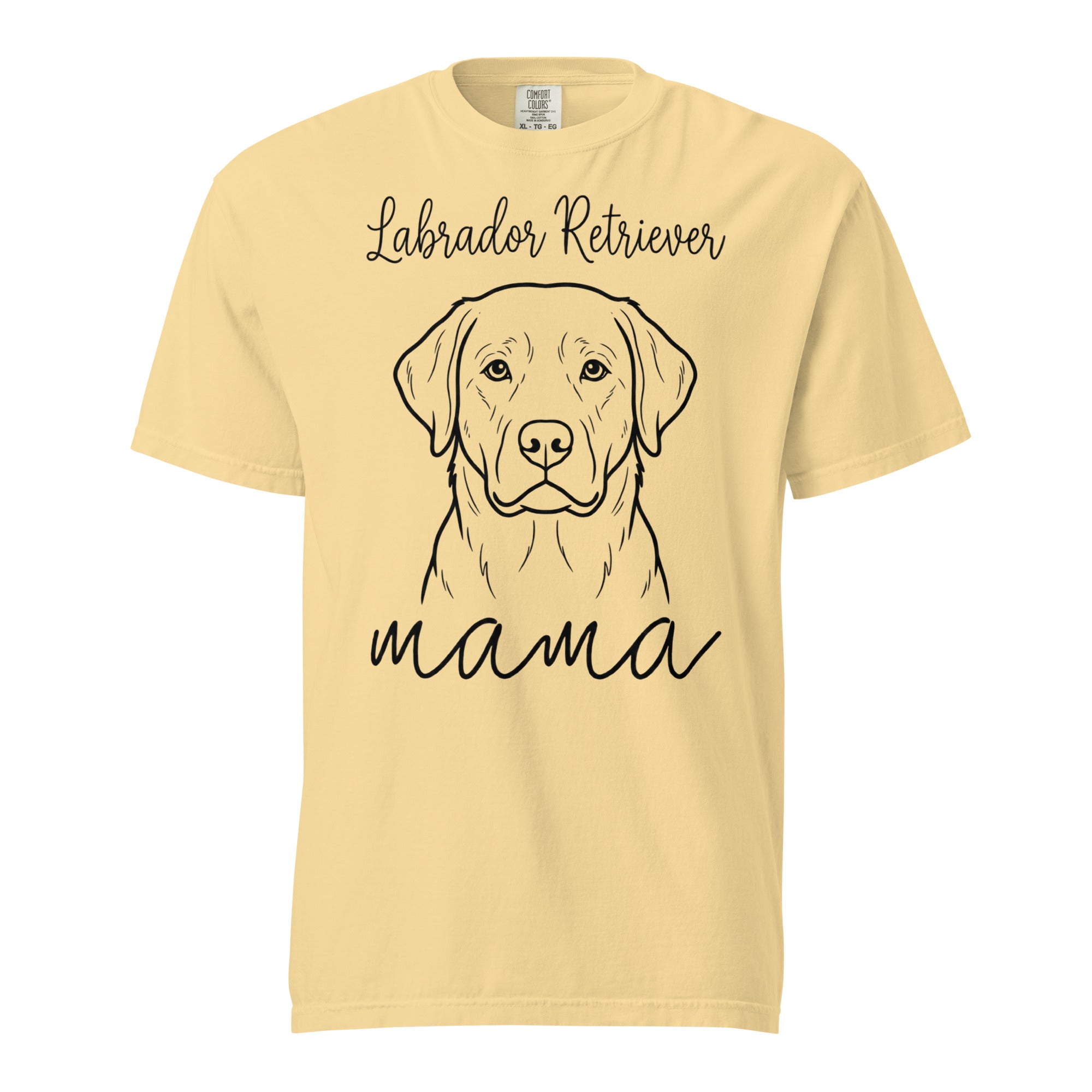 Labrador Retriever Mama Mode Garment-dyed Heavyweight T-Shirt . Butter