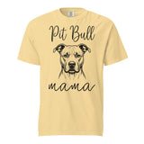 Pit Bull Mama Mode Garment-dyed Heavyweight T-Shirt . Butter