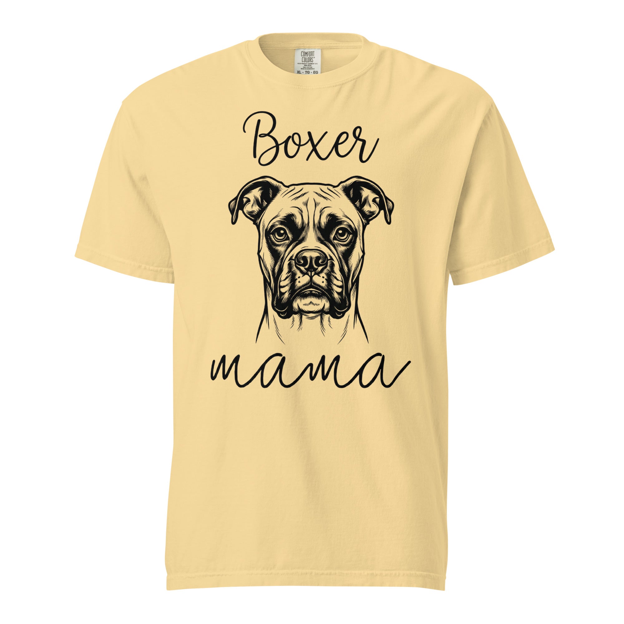 Boxer Mama Mode Garment-dyed Heavyweight T-Shirt . Butter