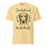 Dachshund Mama Mode Garment-dyed Heavyweight T-Shirt . Butter