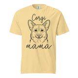 Corgi Mama Mode Garment-dyed Heavyweight T-Shirt . Butter