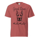 Great Dane Mama Mode Garment-dyed Heavyweight T-Shirt . Crimson