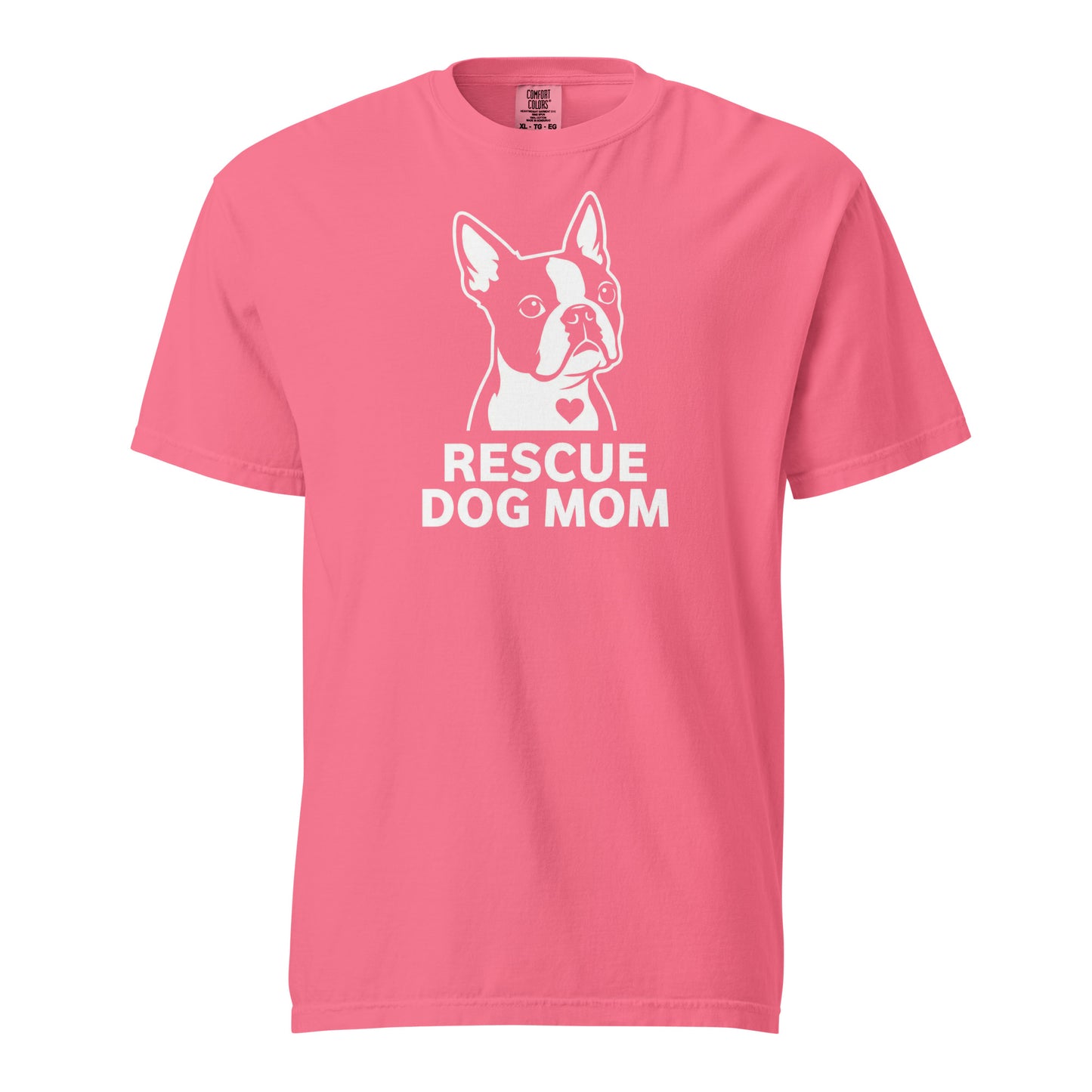 Rescue Dog Mom Garment-Dyed Heavyweight T-Shirt . Crunchberry