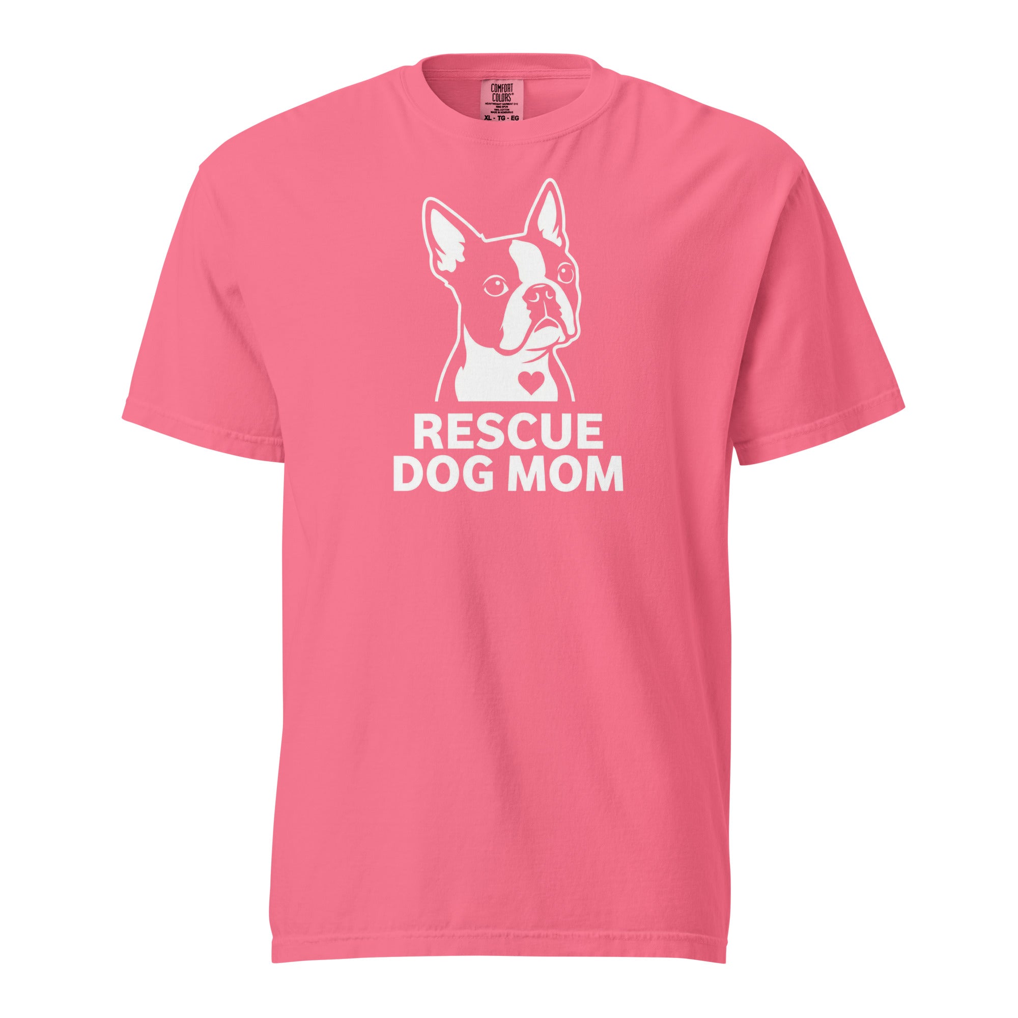 Rescue Dog Mom Garment-Dyed Heavyweight T-Shirt . Crunchberry