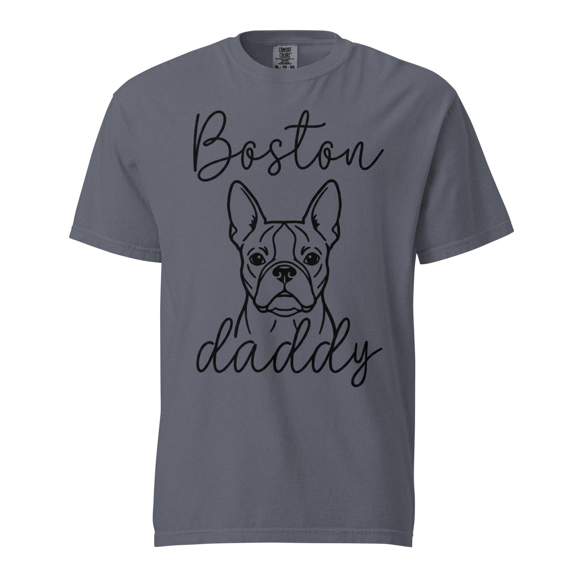 Boston Daddy Mode Garment-Dyed Heavyweight T-Shirt . Denim