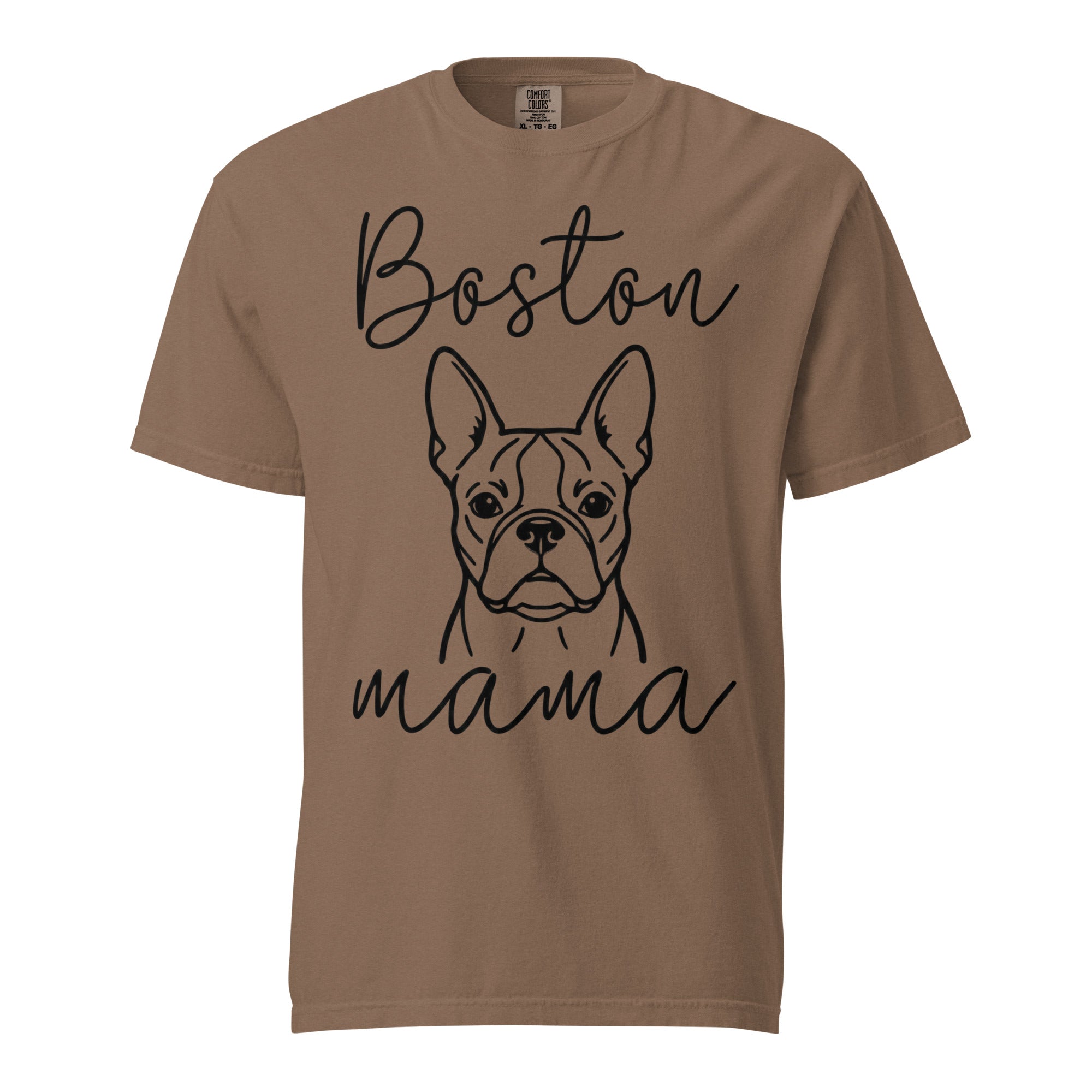 Boston Mama Mode Garment-Dyed Heavyweight T-Shirt . Espresso