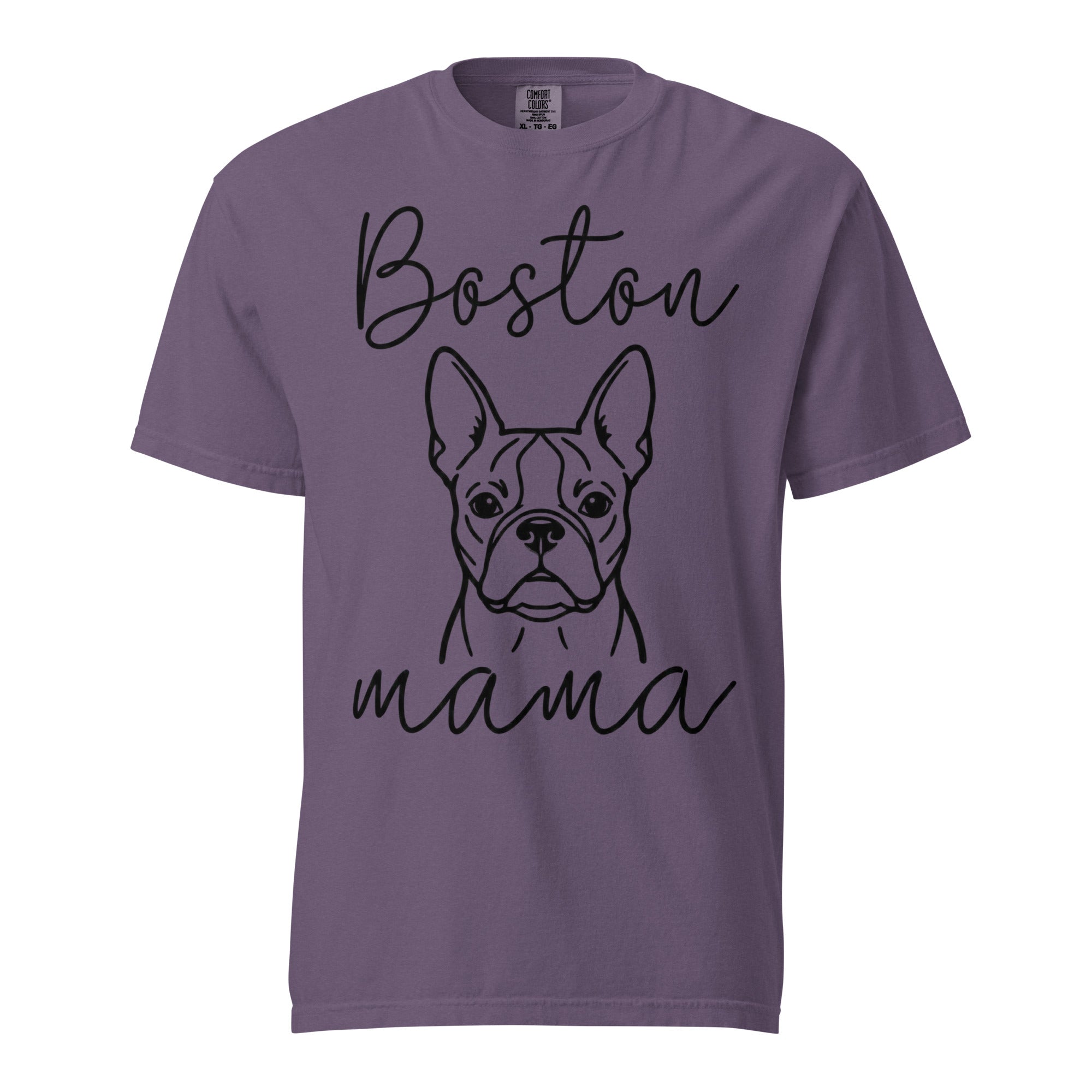 Boston Mama Mode Garment-Dyed Heavyweight T-Shirt . Grape
