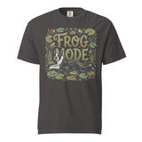 Frog Mode Boston Terrier Dog Frog Legs Unisex Garment-Dyed Heavyweight T-Shirt . Graphite