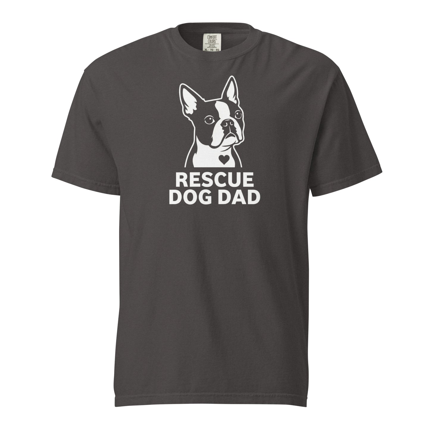Rescue Dog Dad Garment-Dyed Heavyweight T-Shirt . Graphite