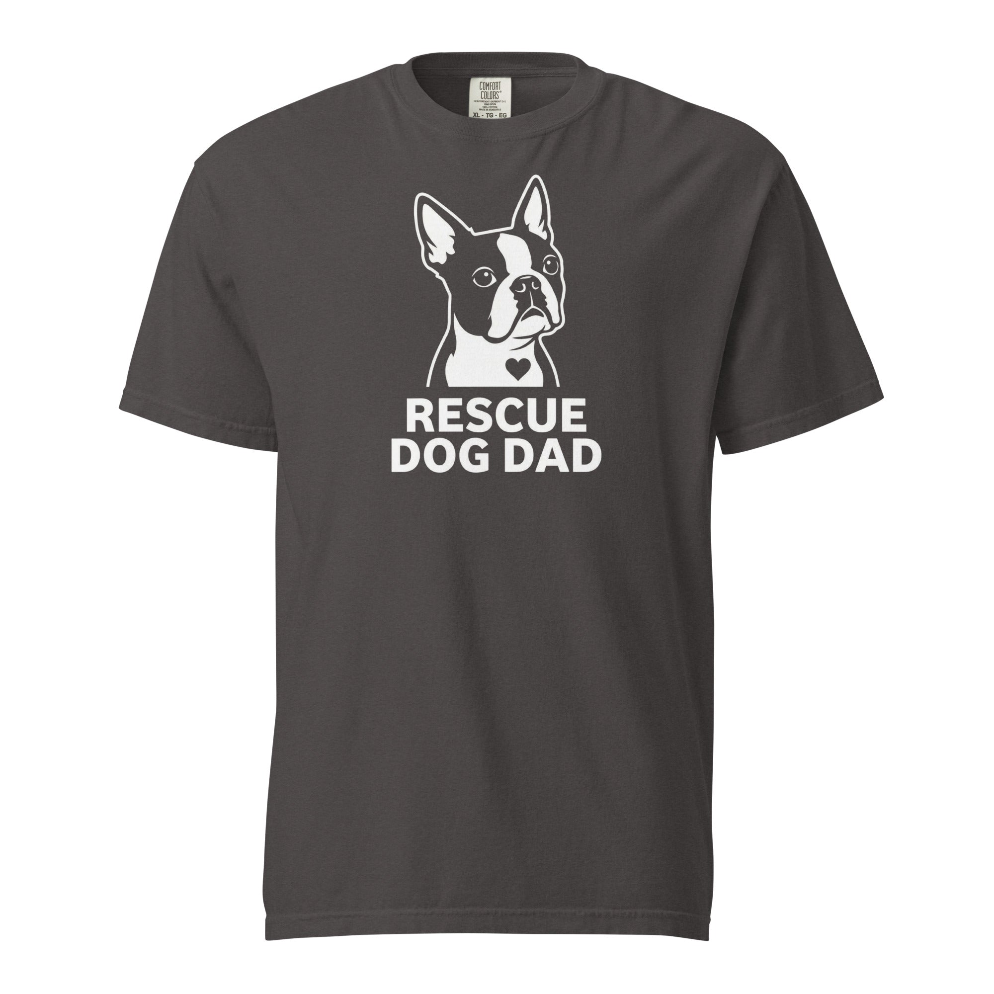 Rescue Dog Dad Garment-Dyed Heavyweight T-Shirt . Graphite