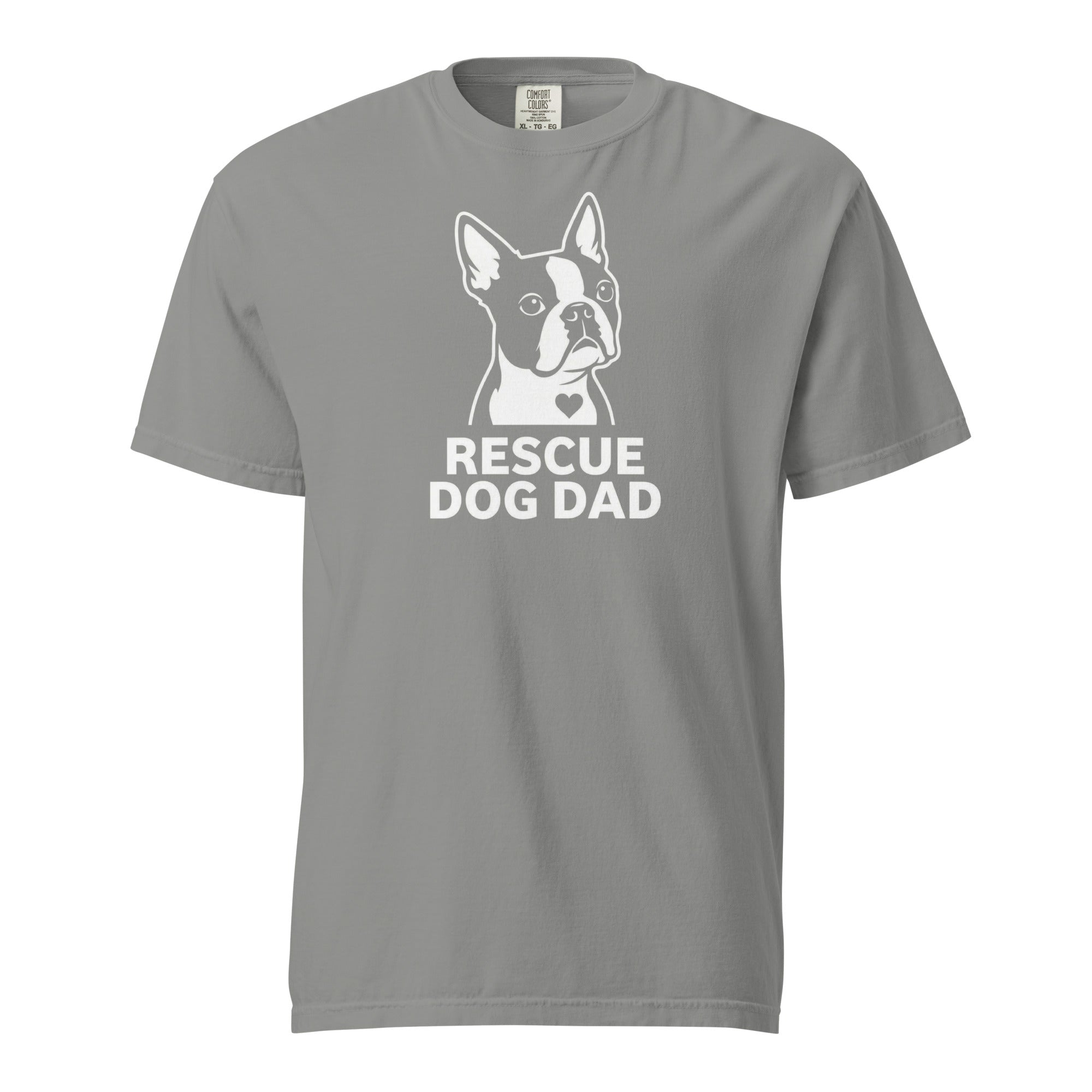 Rescue Dog Dad Garment-Dyed Heavyweight T-Shirt . Grey