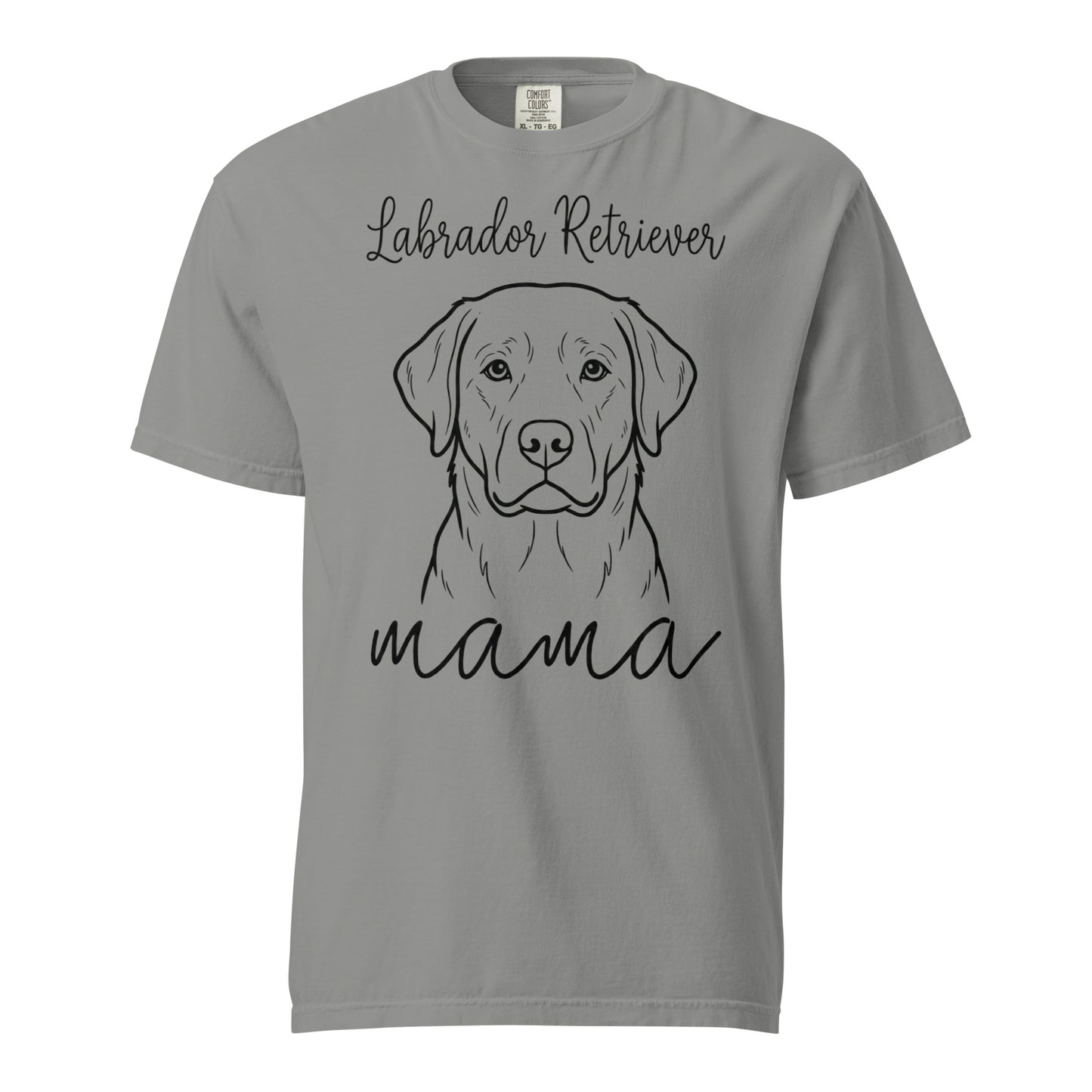 Labrador Retriever Mama Mode Garment-dyed Heavyweight T-Shirt . Grey