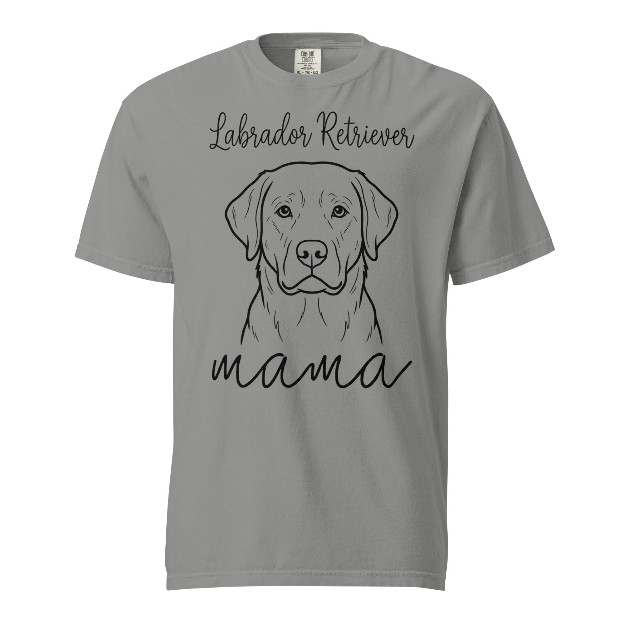 Labrador Retriever Mama Mode Garment-dyed Heavyweight T-Shirt . Grey