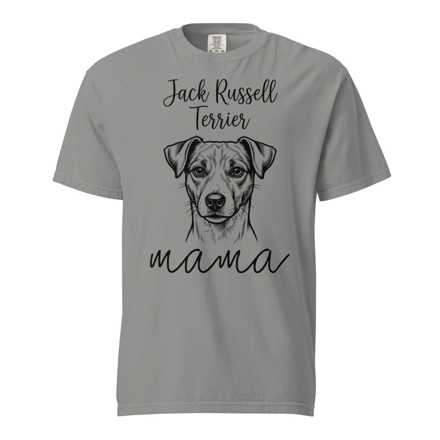 Jack Russell Terrier Mama Mode Garment-dyed Heavyweight T-Shirt . Grey