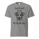 Jack Russell Terrier Mama Mode Garment-dyed Heavyweight T-Shirt . Grey