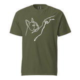 Dog Fist Bump Unisex Garment-Dyed Heavyweight T-Shirt . Hemp