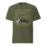 Frog Mode Boston Terrier Dog Frog Legs Unisex Garment-Dyed Heavyweight T-Shirt . Hemp