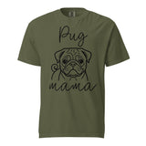 Pug Mama Mode Garment-dyed Heavyweight T-Shirt . Hemp