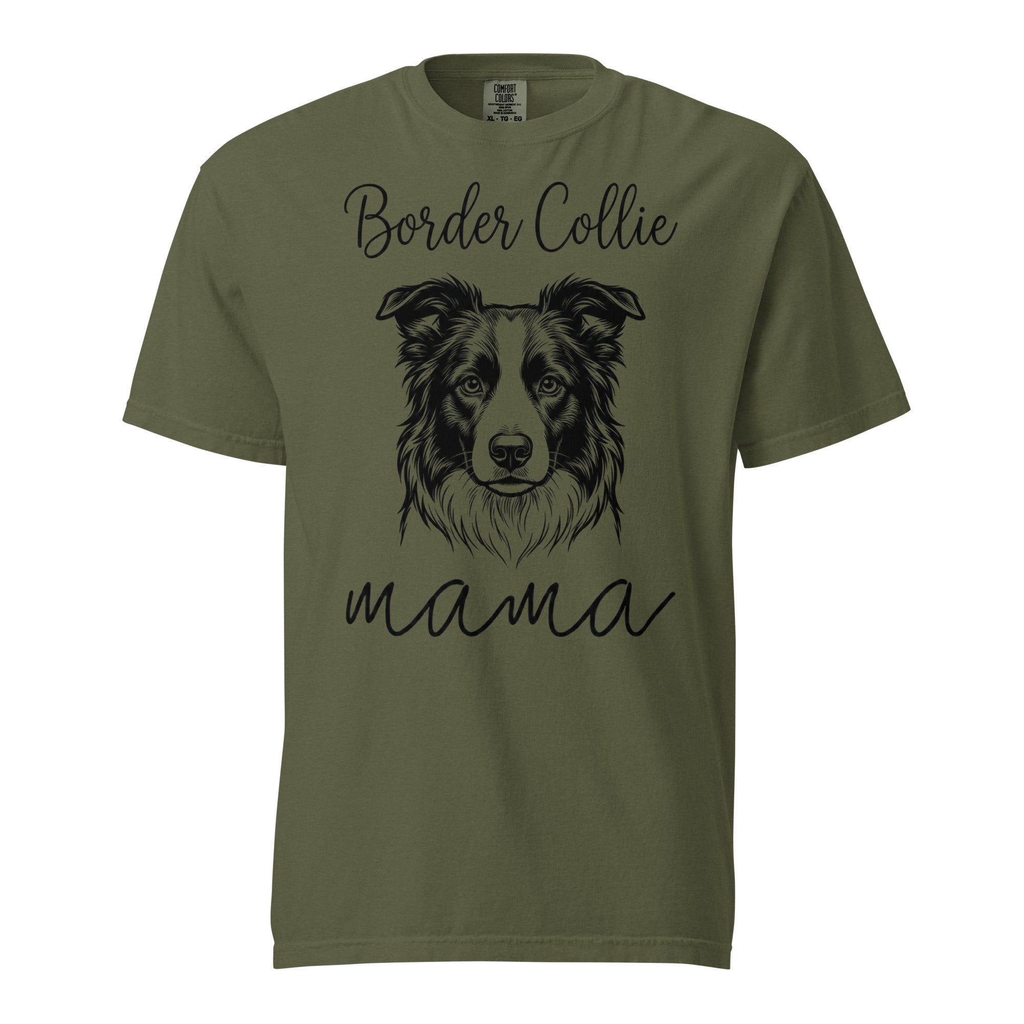 Border Collie Mama Mode Garment-dyed Heavyweight T-Shirt . Hemp