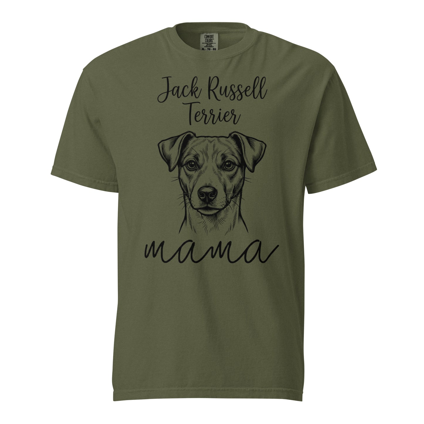 Jack Russell Terrier Mama Mode Garment-dyed Heavyweight T-Shirt . Hemp