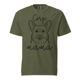 Corgi Mama Mode Garment-dyed Heavyweight T-Shirt . Hemp