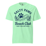Salty Paws Beach Club Sandy Toes & Wet Noses Unisex Garment-dyed Heavyweight T-Shirt . Island Reef