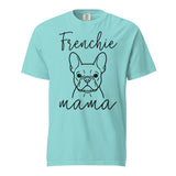 French Bulldog Frenchie Mama Mode Garment-dyed Heavyweight T-Shirt . Lagoon Blue