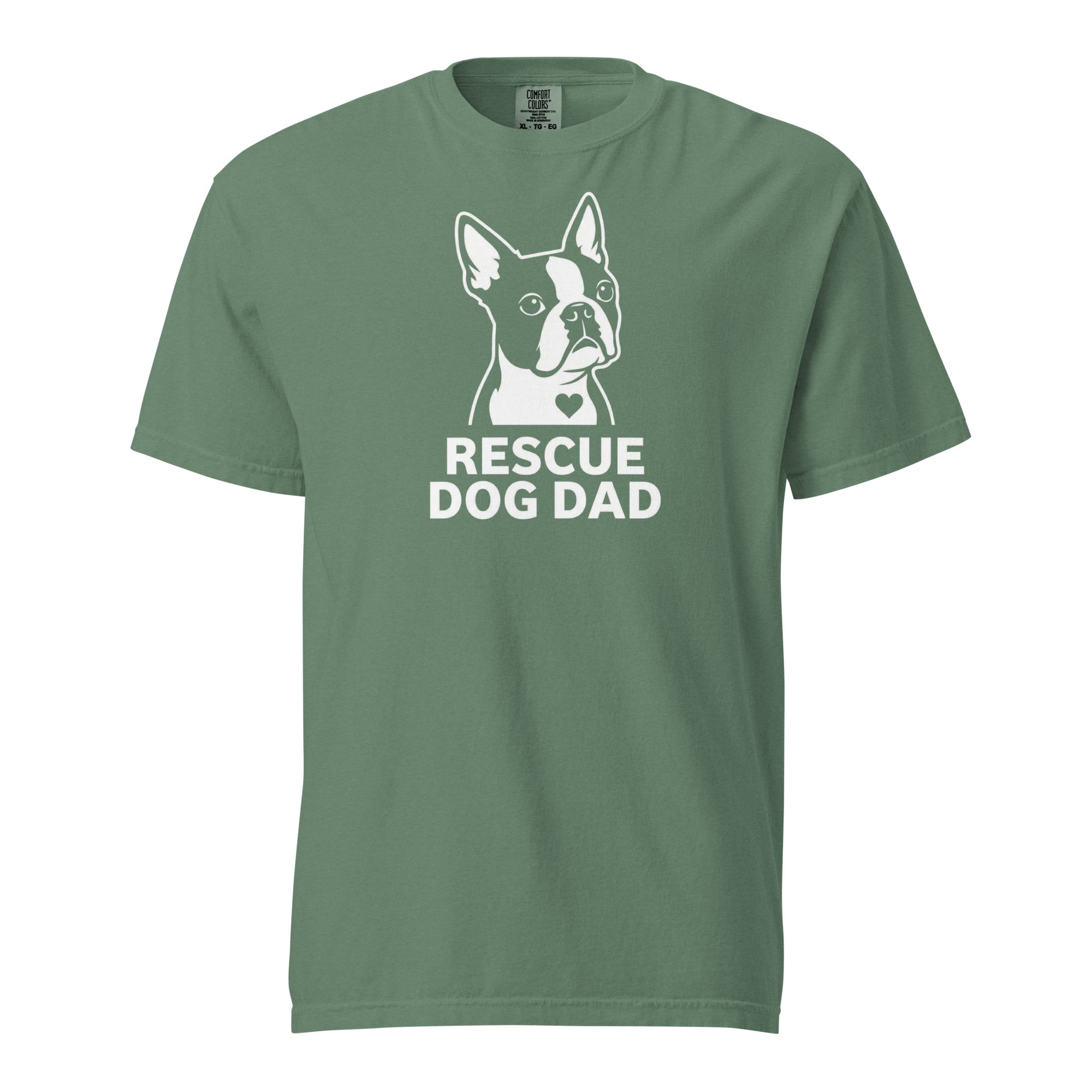 Rescue Dog Dad Garment-Dyed Heavyweight T-Shirt . Light Green
