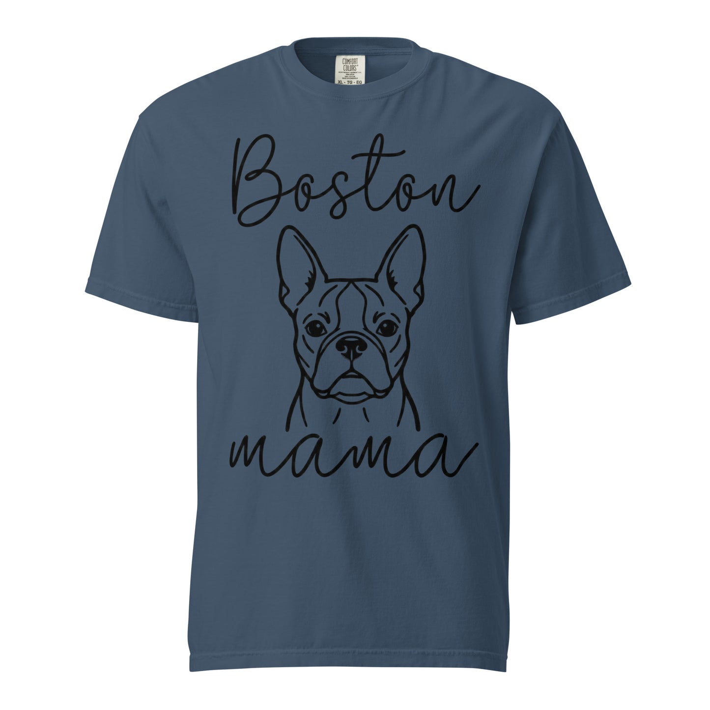 Boston Mama Mode Garment-Dyed Heavyweight T-Shirt . Midnight
