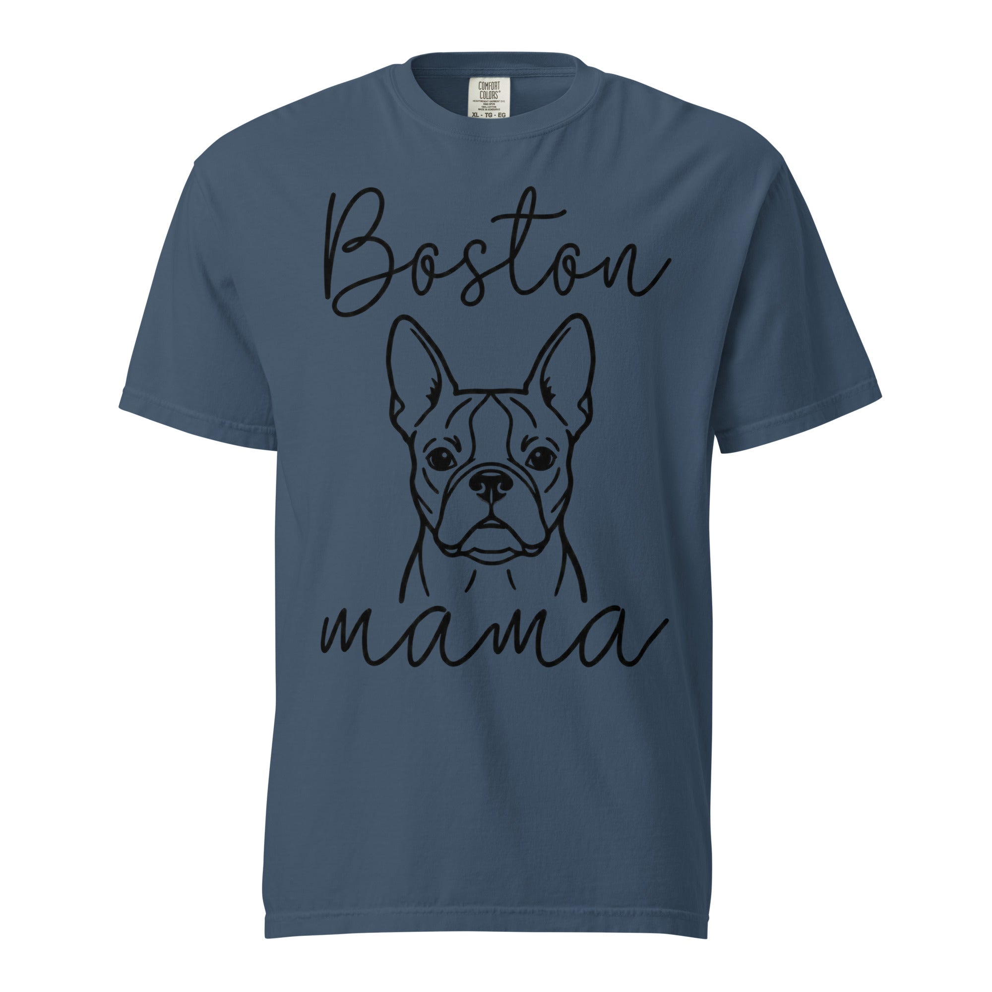 Boston Mama Mode Garment-Dyed Heavyweight T-Shirt . Midnight